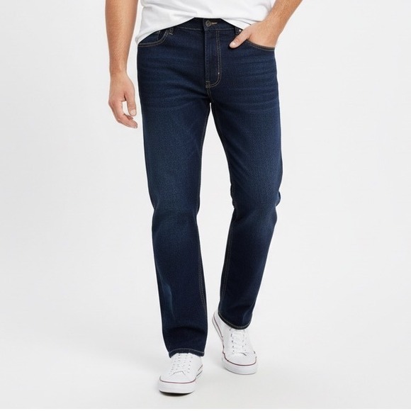 MTailor Dark Wash Straight Leg Jeans Mens Size 44x30 Cotton Spandex